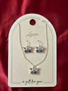 Lovisa Butterfly Necklace &amp; Earrings Set
