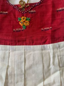 Traditional Red &amp; Cream dress