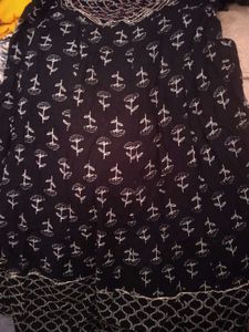 navy  blue anarkali