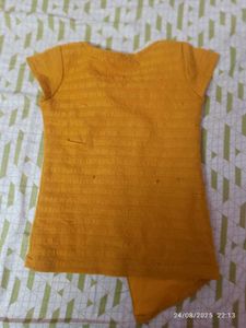 (Donation)2-4 Age Girl Mustard Top