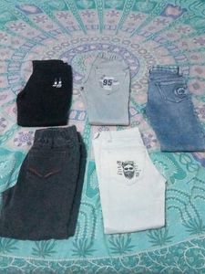 Bundle of 1 pant,1 jeans & 3 trouser