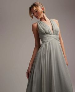 Stylised Back Chiffon Longline Gown