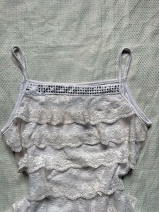 Y2k white camisole