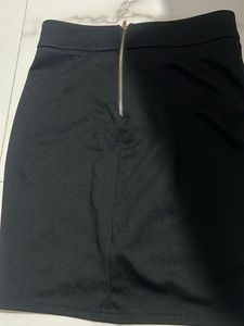 New Black Lace-Up Mini Skirt