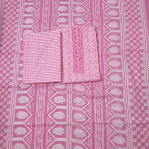 Pretty Pink Cotton Suit