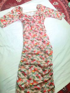 Elegant Floral Print Midi Dress