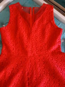 💅SWEETHEART RED FIT&amp;FLARE NET DRESS💅MUST HAVE💋