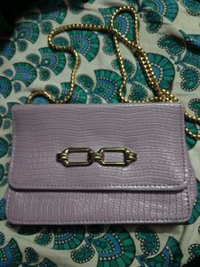 Stylish Lavender Chain Sling Bag