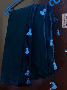 Elegant Black Cotton Saree