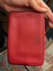 original Coach Red Leather Wallet