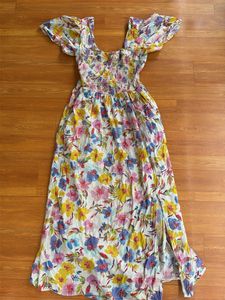 Boho Floral Print Maxi Dress