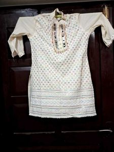 Embellished Chikankari Pearl C-ord Set