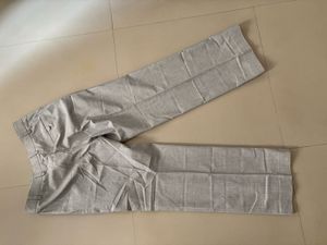 Men's Grey Textured Dress Pants