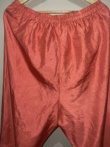Elegant Coral Silk Palazzos