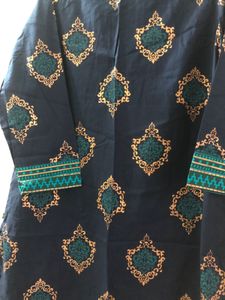 Gold-blue Kurta