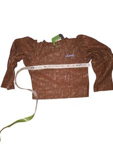 Girl's Brown Top and Pant Set