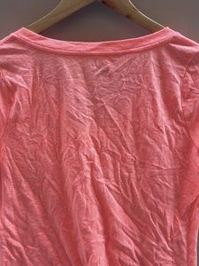 Coral V-Neck T-Shirt