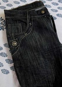 Dark grey y2k jeans.