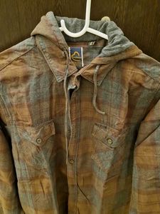 Sale! Hooded Plaid Shirt