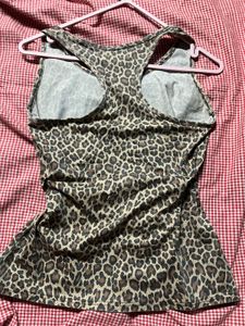 Leopard Print Racerback Tank Top