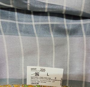 Grey Colour Checked Saree