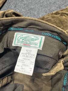 Crocodile Corduroy High-Waisted Trousers