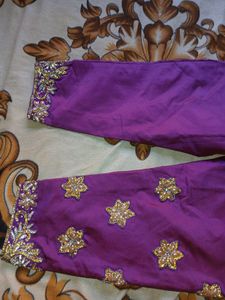 Purple Embroidered Salwar Kameez Set