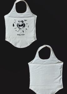 Graphic Halter Top
