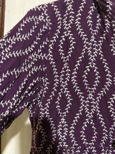 Purple Printed Kurta