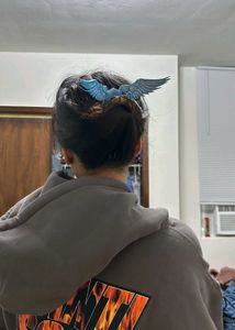 Goddess Wings Twist Hair Pin 3d printed