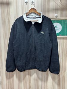 Lacoste Vintage White Sherpa Lining Zipup Fleece