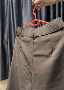 Stylish Brown Pleated Pants