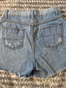 Distressed Denim Shorts