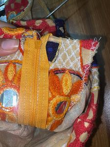 Bohemian Embroidered Blouse with Mirror Work
