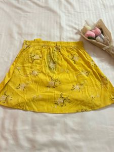 Yellow Floral Wrap Skirt💛