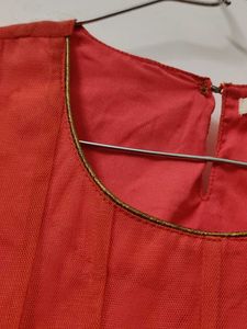Beautiful Coral Ethnic Gown