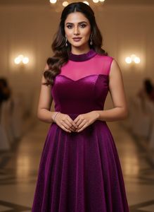 Elegant Purple Party Dress