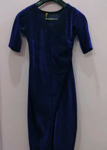 Blue Velvet Dress