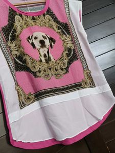 Cute Dalmatian Dog Print Top