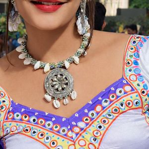 Boho Cowrie Shell Necklace &amp; Earring Set