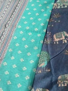 Beautiful Teal Elephant Print Suit