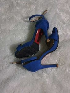Royal Blue Suede Heels