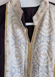 Embroidered Purple Kurta