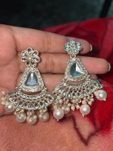 Elegant Silver Jhumka Earrings