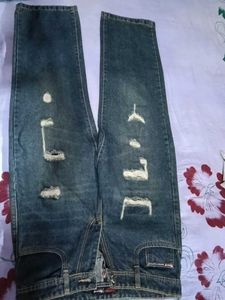 Stylish Ripped Blue Denim Jeans