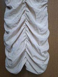 Bodycon mini beige dress 👗