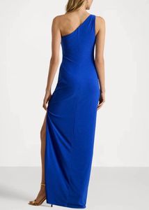 Ralph Lauren Blue One-Shoulder Dress