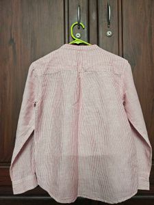 boys pink and white stripped shirt