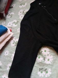 women's Black Quarter Zip Pullover