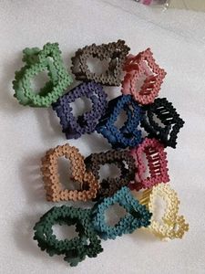 Set of Flower Hair Claw Clips 12 poc